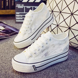 Floral lace sneakers