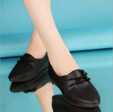 Leather flats