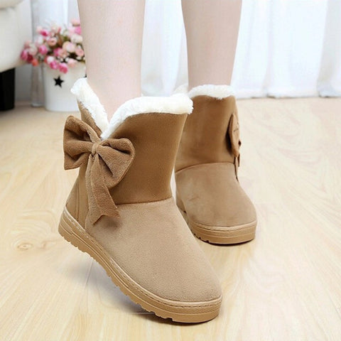 Short plush winter boots