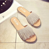 Fringe slippers