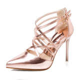 Roman style high heel pumps