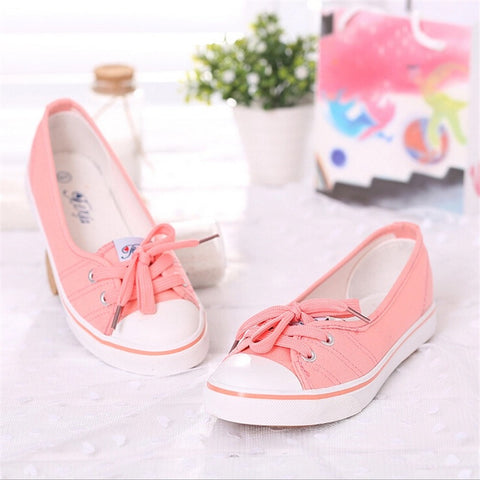 Ankle breathable canvas shoes
