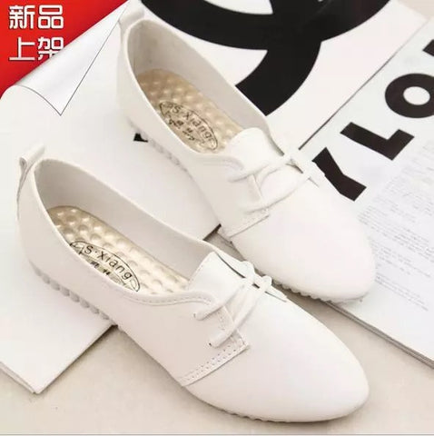 Leather flats