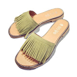 Fringe slippers