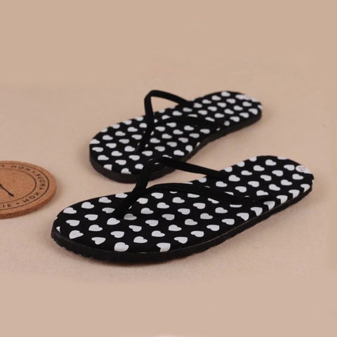 Heart flip flops