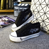Floral lace sneakers