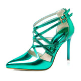 Roman style high heel pumps