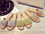 Fringe slippers